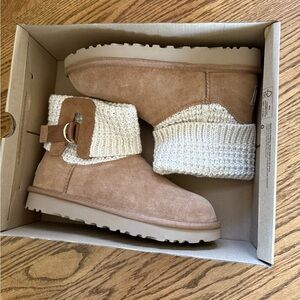 UGG Tan and Cream Ankle Boots
